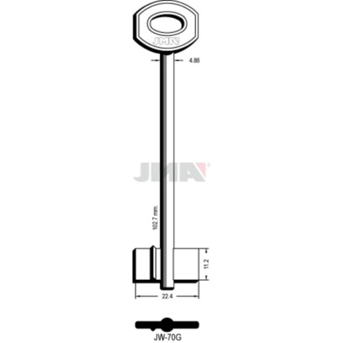 Chei JMA Cu Aripa Din Alama JW-70G